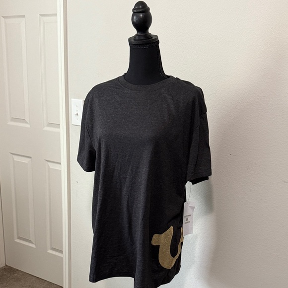 True Religion Other - Men’s True Religion Charcoal Tee with Gold Accents